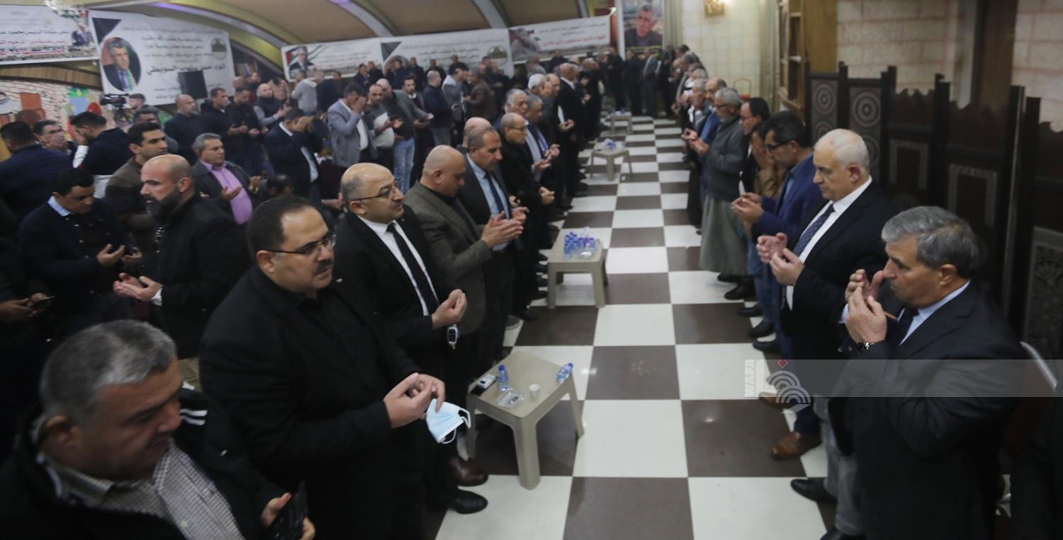 جانب من بيت العزاء (تصوير: مشهور وحواح/وفا)